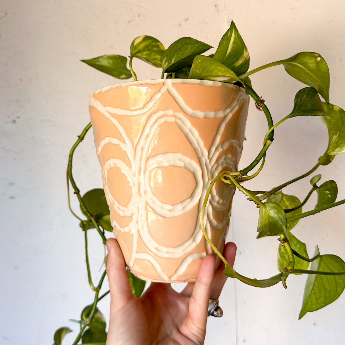 Big Carved Planter