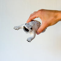 Raku Toadie Wall Vase
