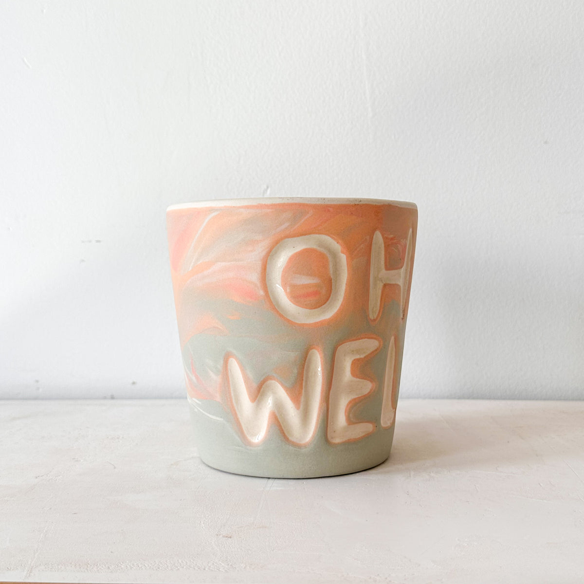 Oh Well Carved Planter