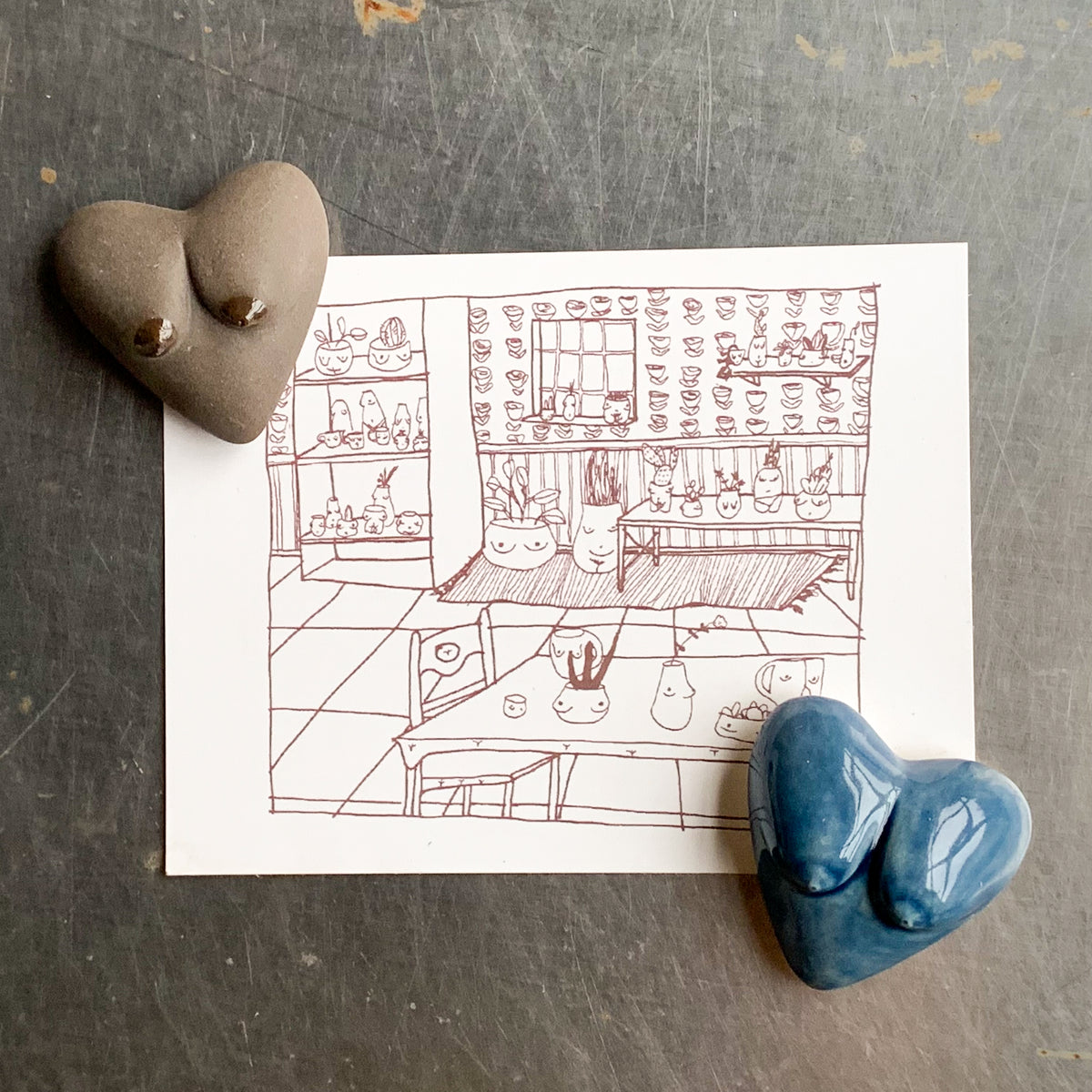 Boobed Heart Magnet 1