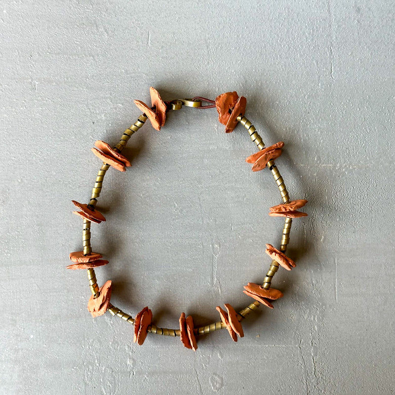 SAMPLE Brass and Terra Cotta Necklace