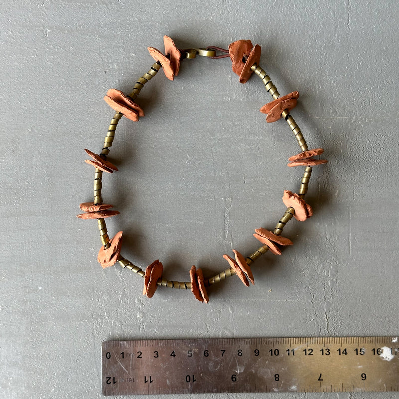 SAMPLE Brass and Terra Cotta Necklace