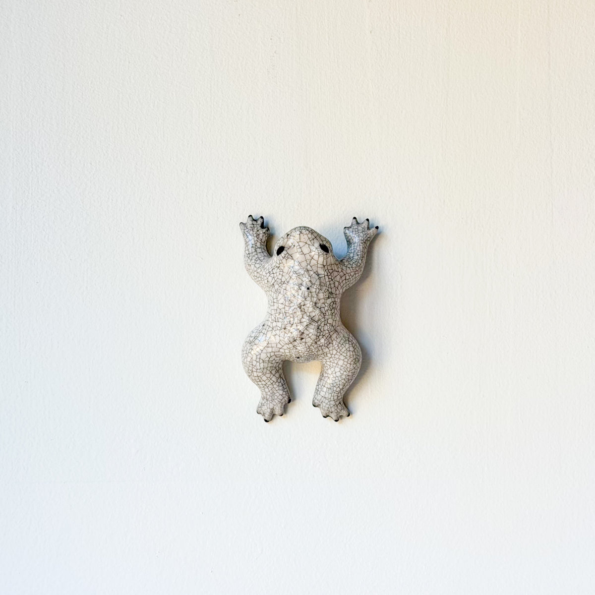 Raku Toadie Wall Vase
