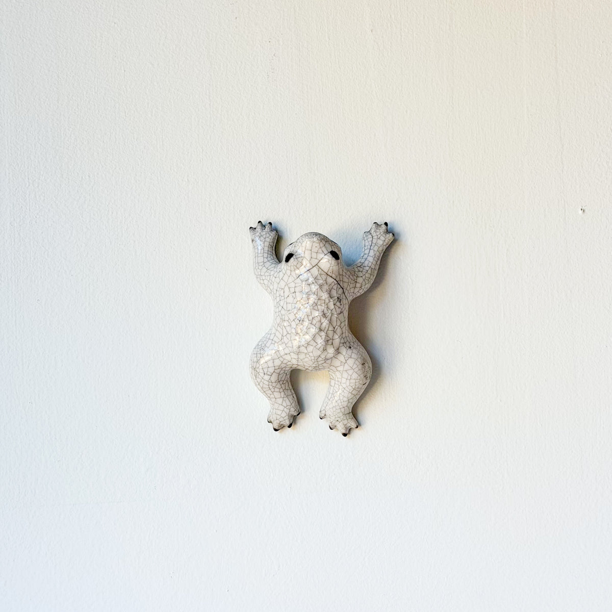 Raku Toadie Wall Vase