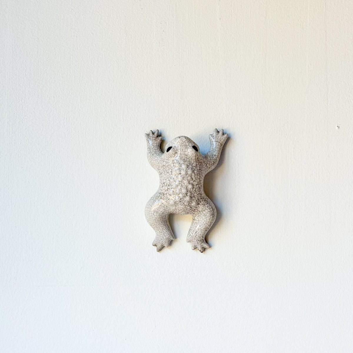 Raku Toadie Wall Vase