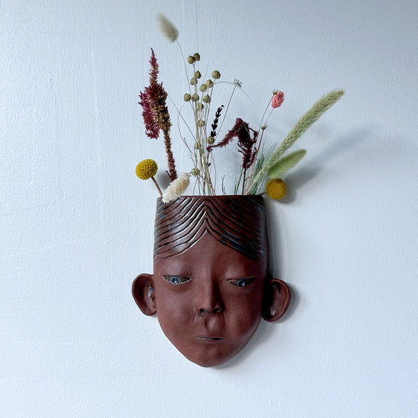 Face Wall Vase