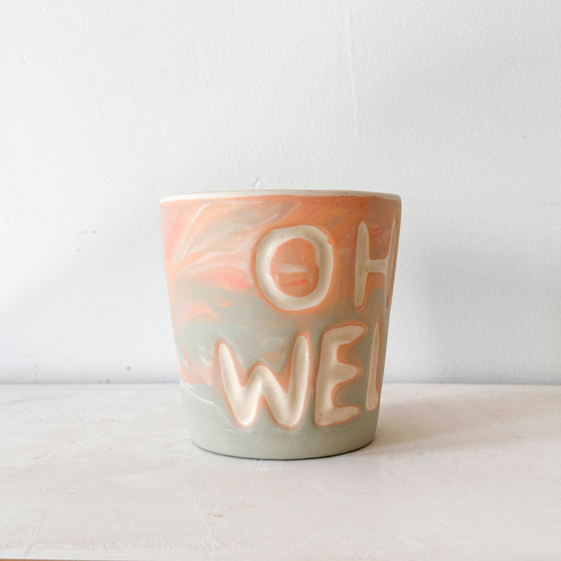 Oh Well Carved Planter